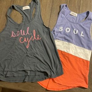 Set of two Soul Cycle muscle tanks
